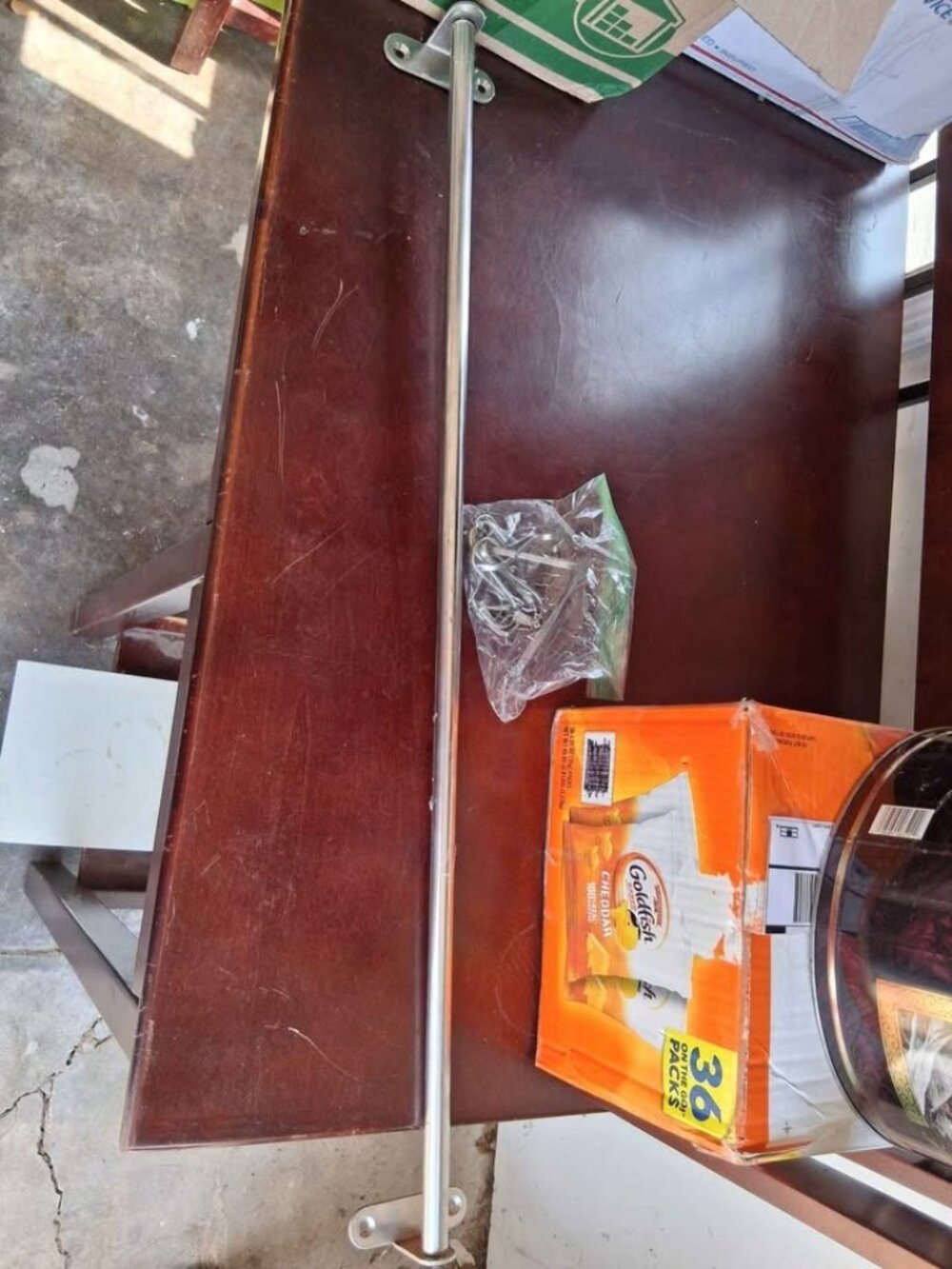 Stainless Steel Kitchen Hanging Rail with S-Hooks